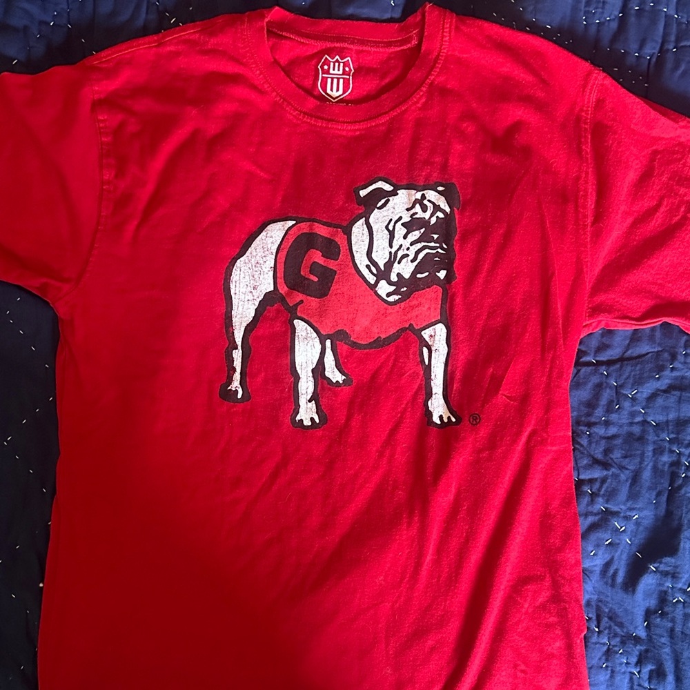 Georgia Bulldogs Red Bulldog Graphic Dog T-Shirt size 14/16